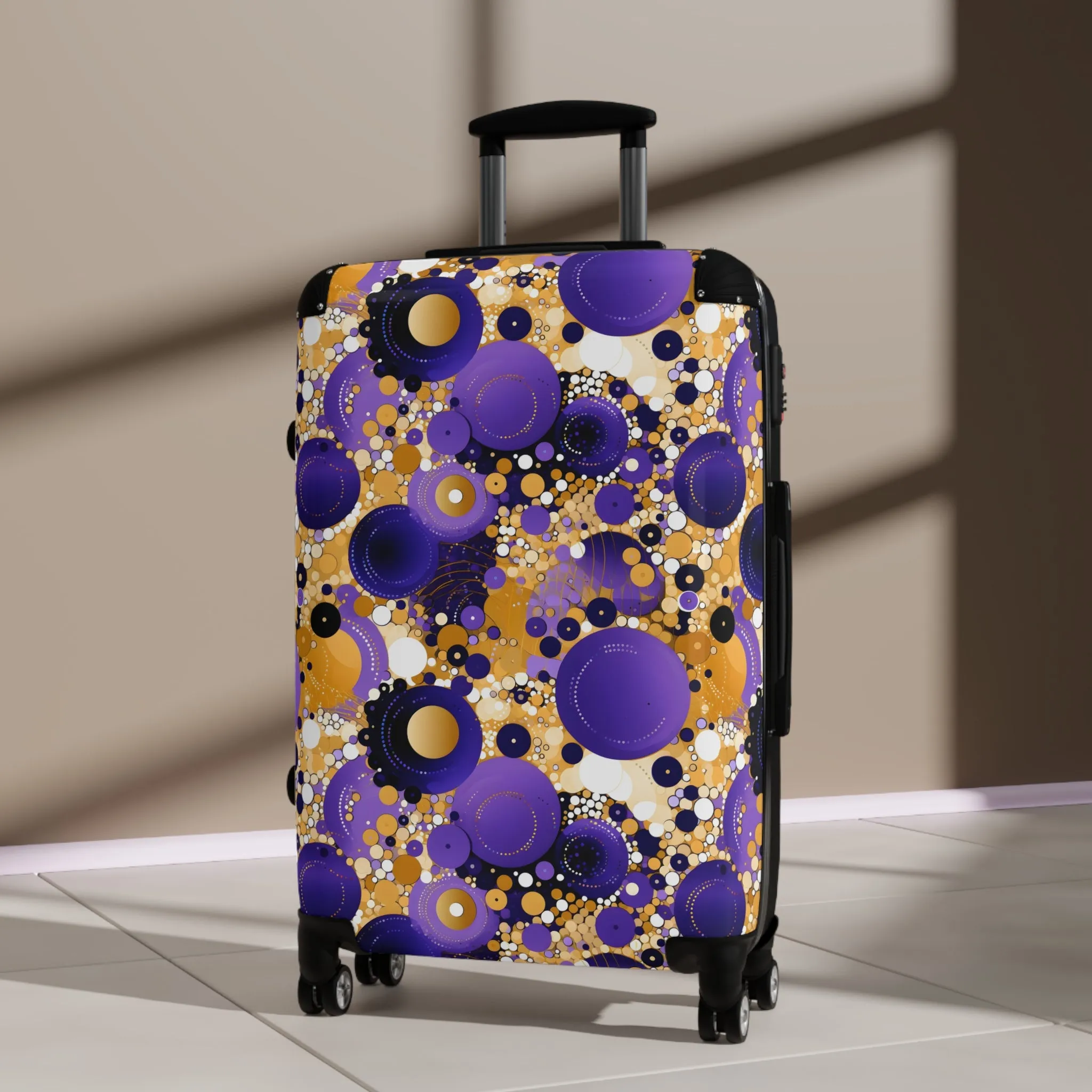 Purple and Gold Suitcase