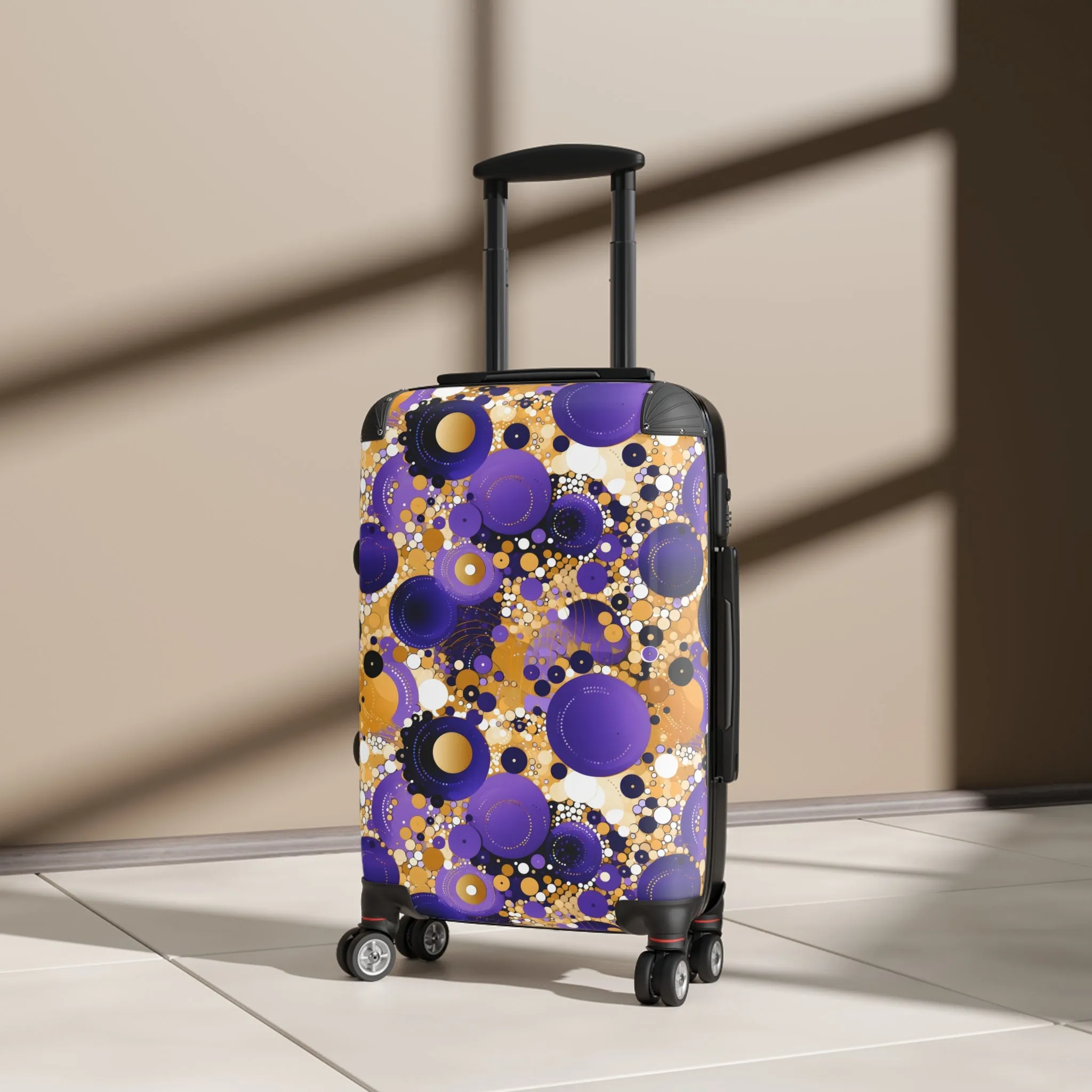 Purple and Gold Suitcase