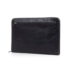 Quindici Leather Underarm Folio - Black