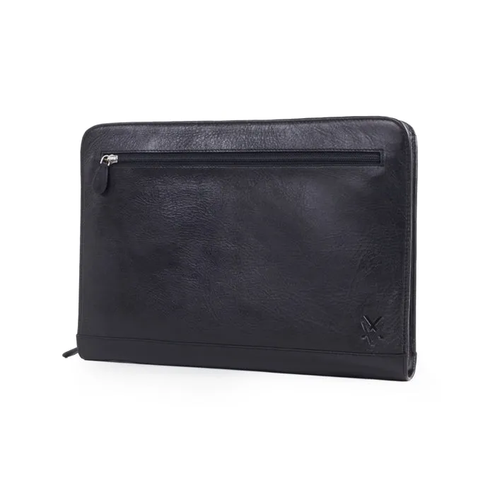 Quindici Leather Underarm Folio - Dark Brown