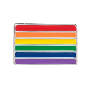 Rectangle Gay Pride Rainbow Flag Pins