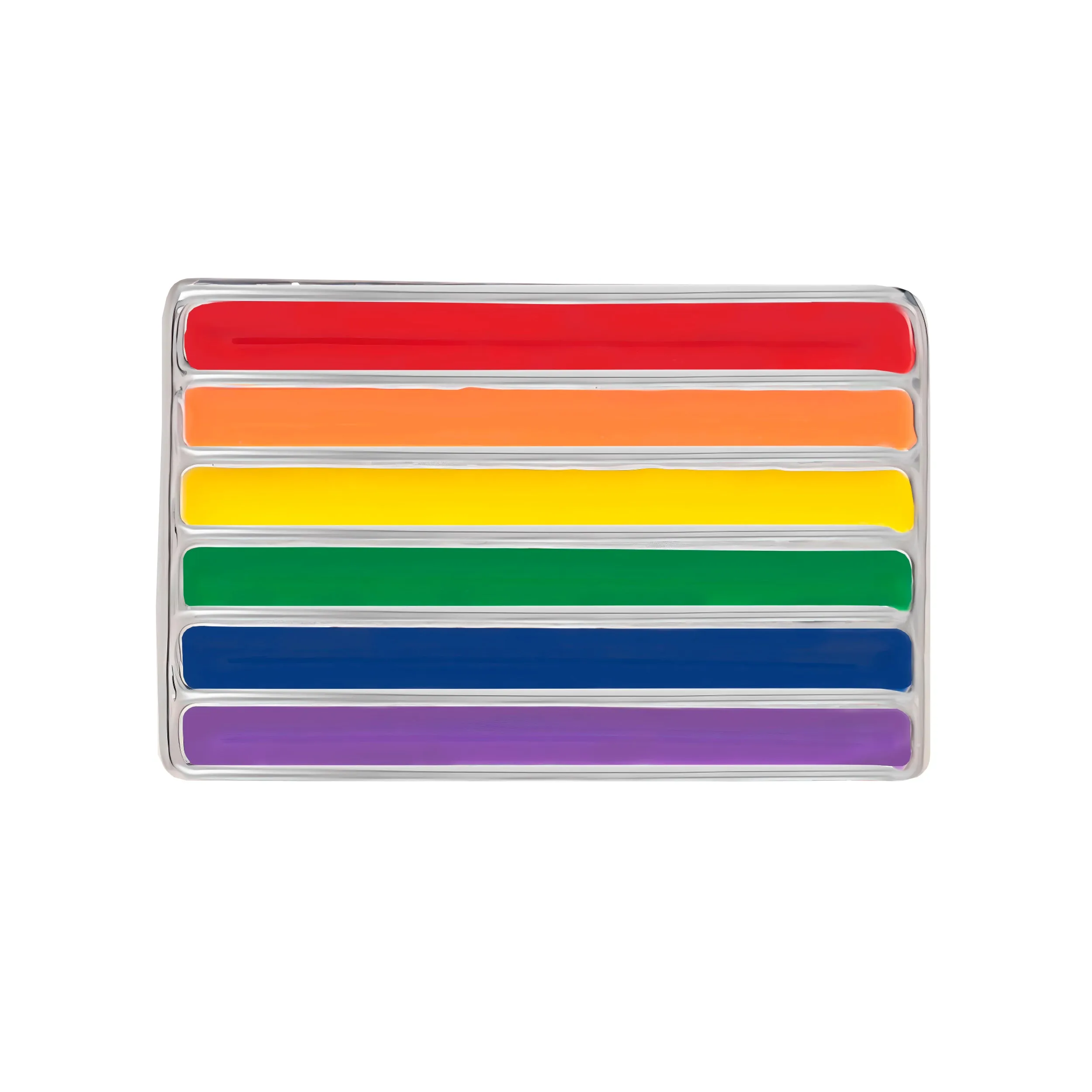 Rectangle Gay Pride Rainbow Flag Pins