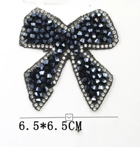 Rhinestone Iron on Patch - Crystal Patch - For Clothes Jacket Bag Hat - Crown Star Cat Music Note  Bling Sparkle DIY Embellishment Applique