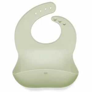 Silicone Baby Bib Roll Up - Light Sage