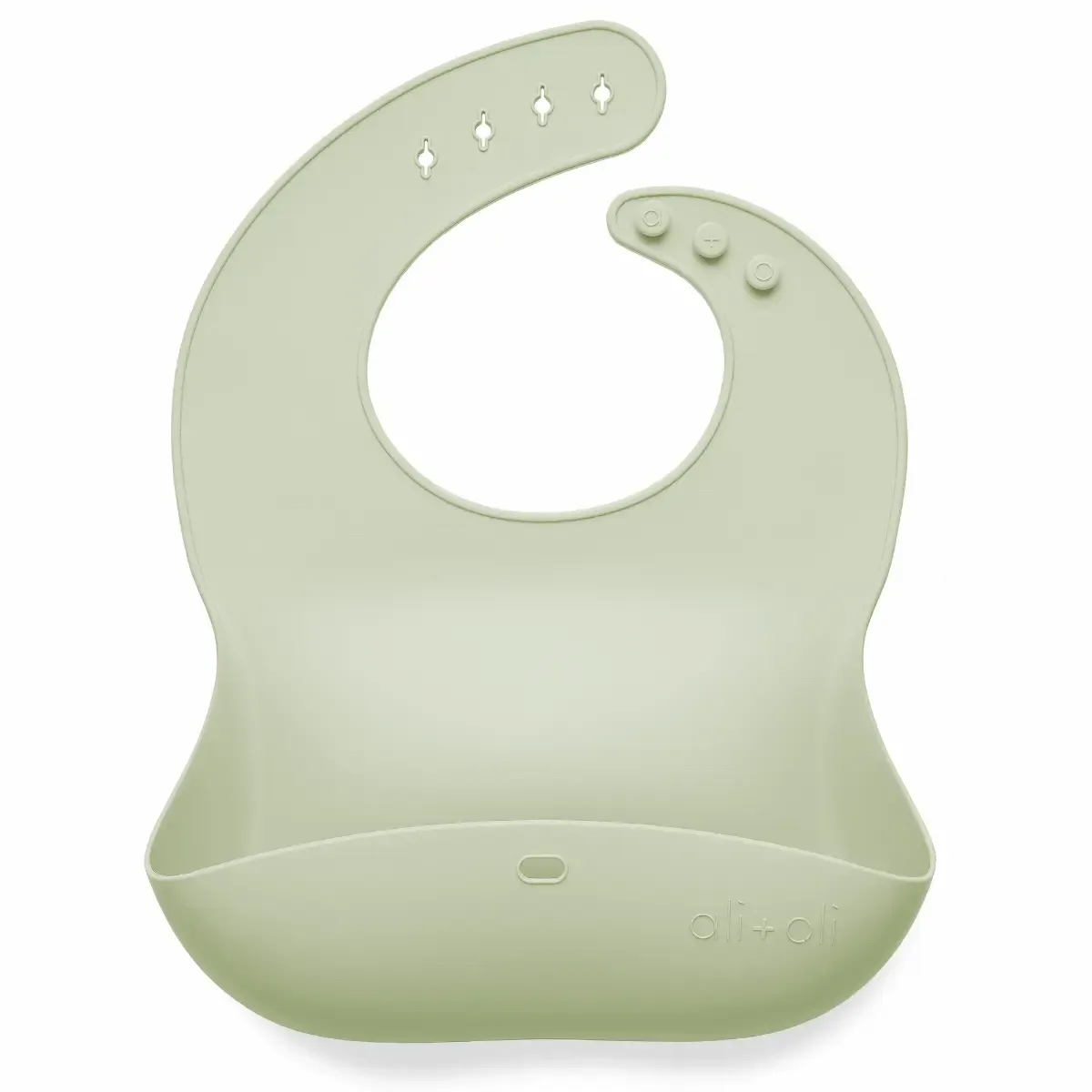 Silicone Baby Bib Roll Up - Light Sage