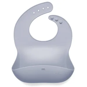 Silicone Baby Bib Roll Up - Pebble
