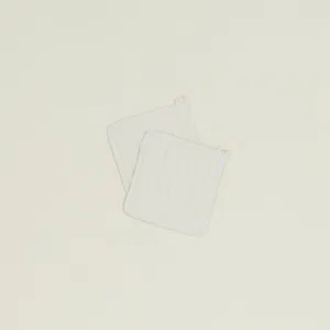 Simple Linen Pot Holders, Set of 2 - Ivory