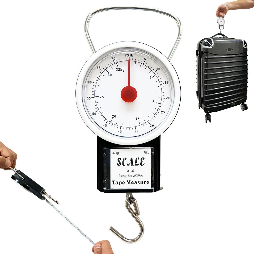 Small Portable Baggage Travel Scale Tape Measure Luggage Hanging Weight Bag TSA