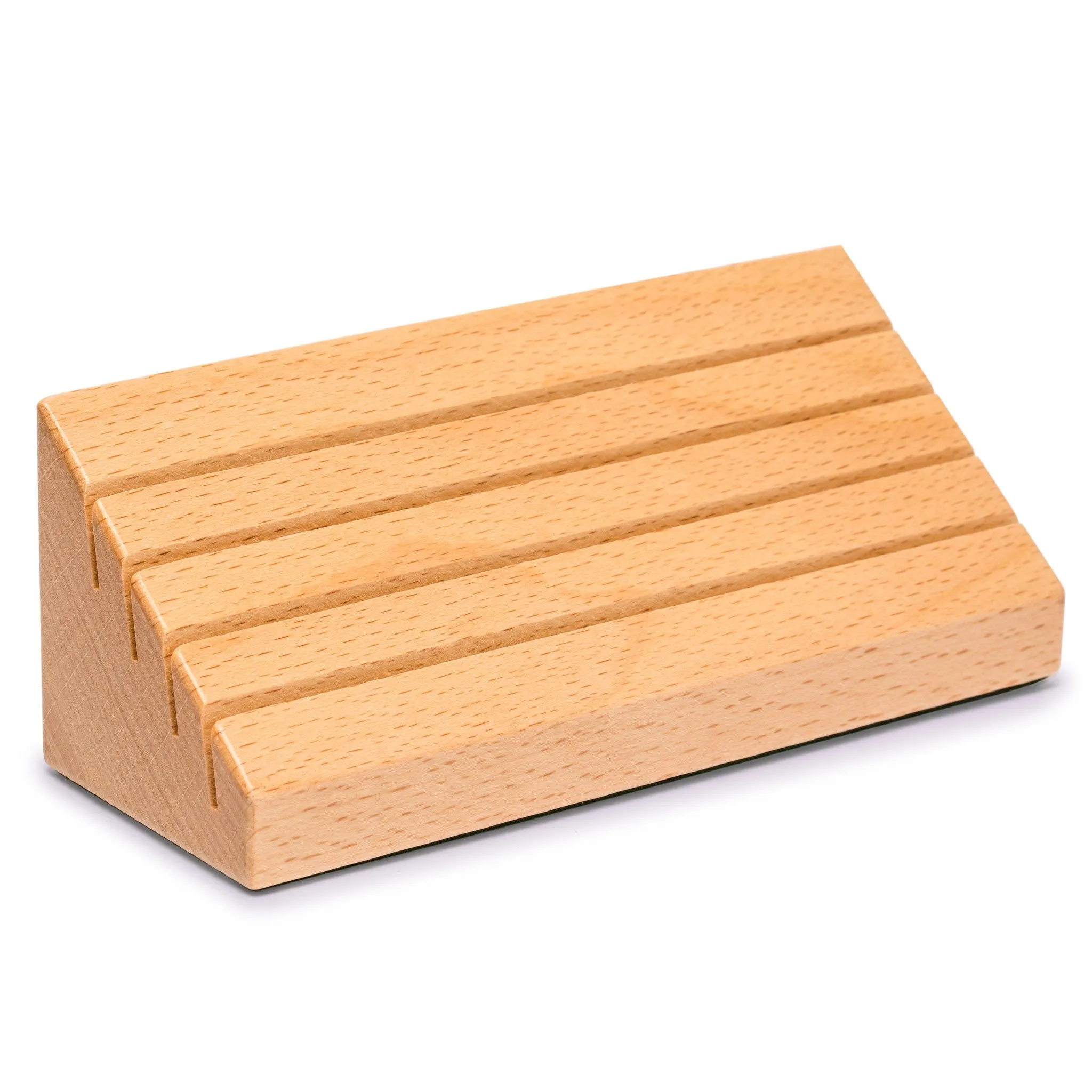 Standard-Size Solid Beechwood Playing Card Holders - Set of 2