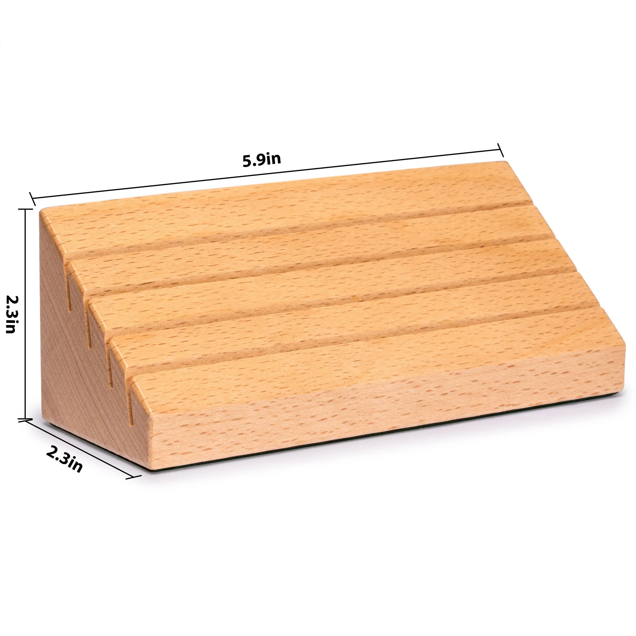 Standard-Size Solid Beechwood Playing Card Holders - Set of 2