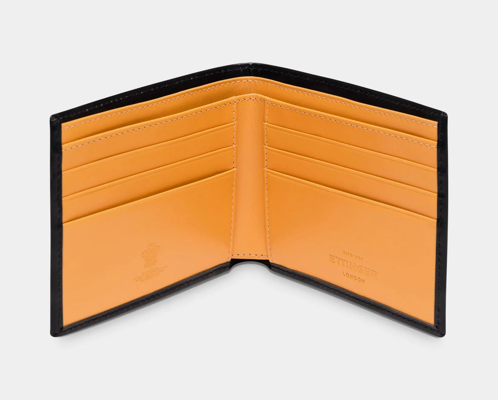 Sterling Billfold Wallet with 6 C/C - Black/Orange