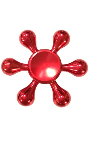 T01-18 Red Aluminum Six Wings Fidget Spinner with Case