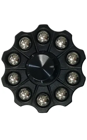 T01-36 Black Ten Ball Metal Fidget Spinner with Case