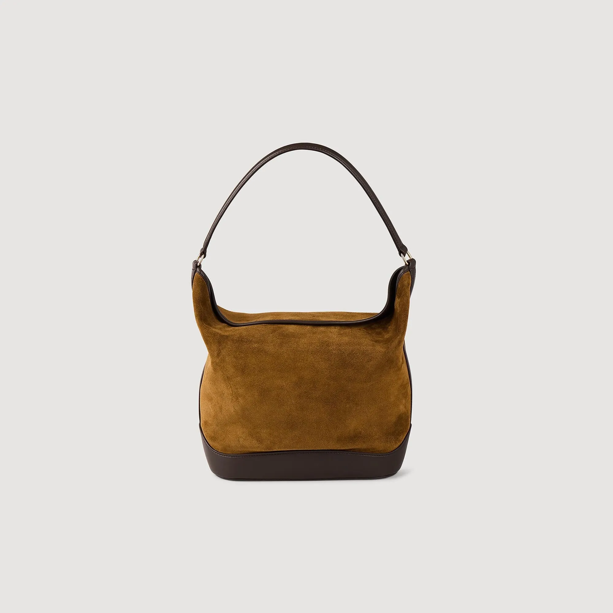 Tangoso Suede And Leather Bucket Bag Tangoso Camel