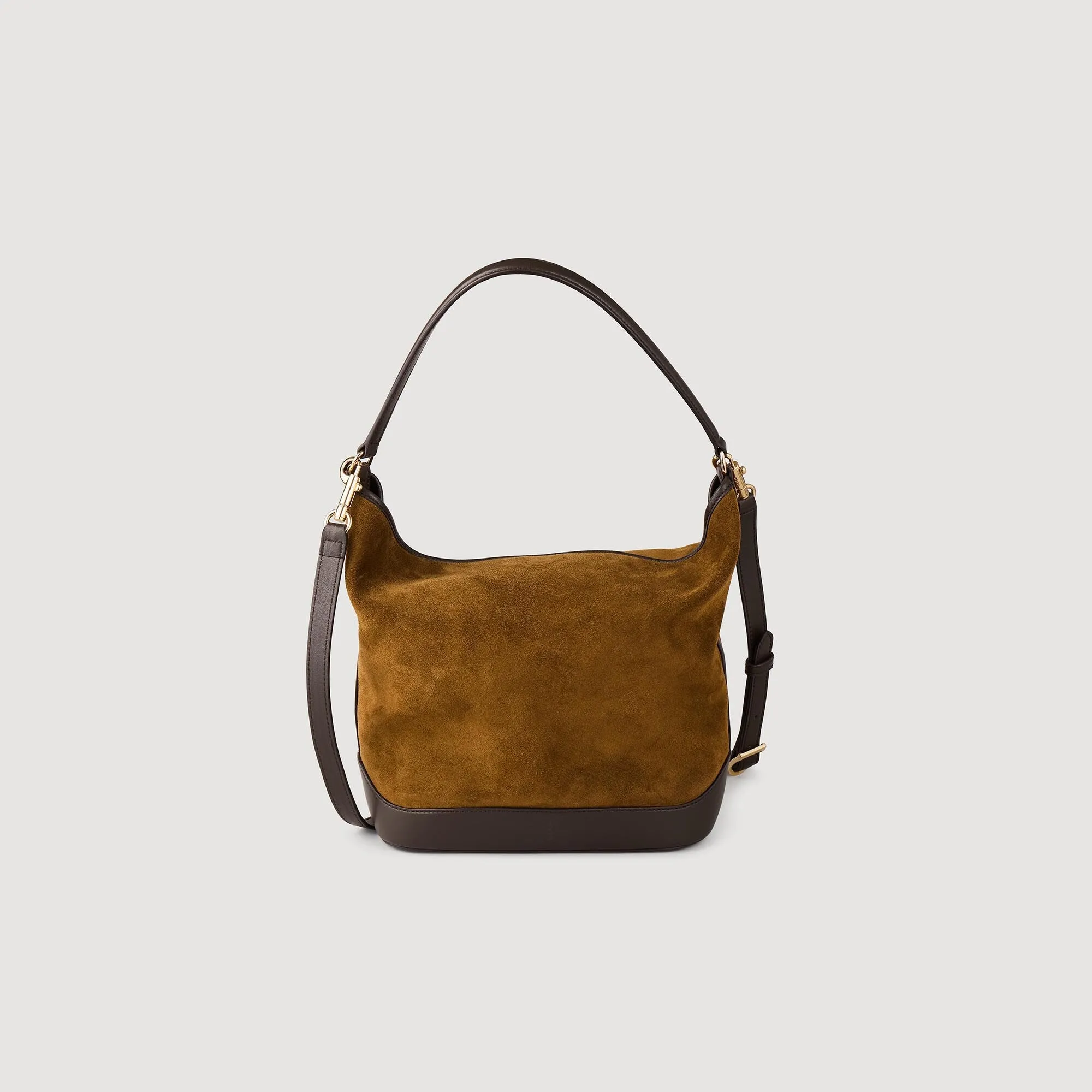 Tangoso Suede And Leather Bucket Bag Tangoso Camel