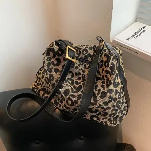 TAVIMART  -  Shoulder Bags for Women Personality Trendy Leopard Y2k Aesthetic Casual Handbags Harajuku All Match Crossbody  High-capacity