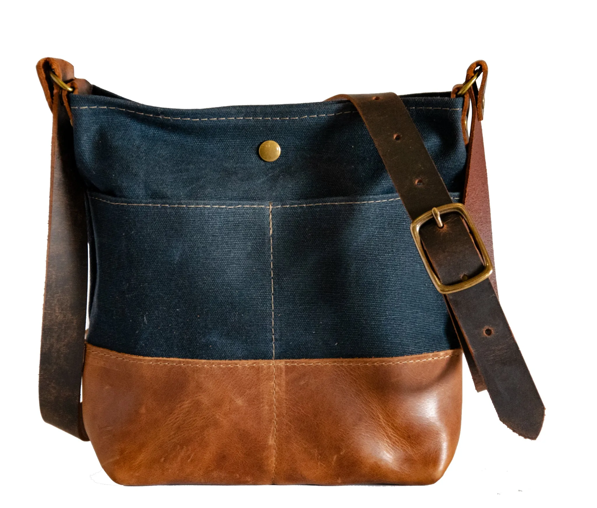 The MINI ML tote! | Waxed Canvas and leather tote bag | Small Crossbody Bags