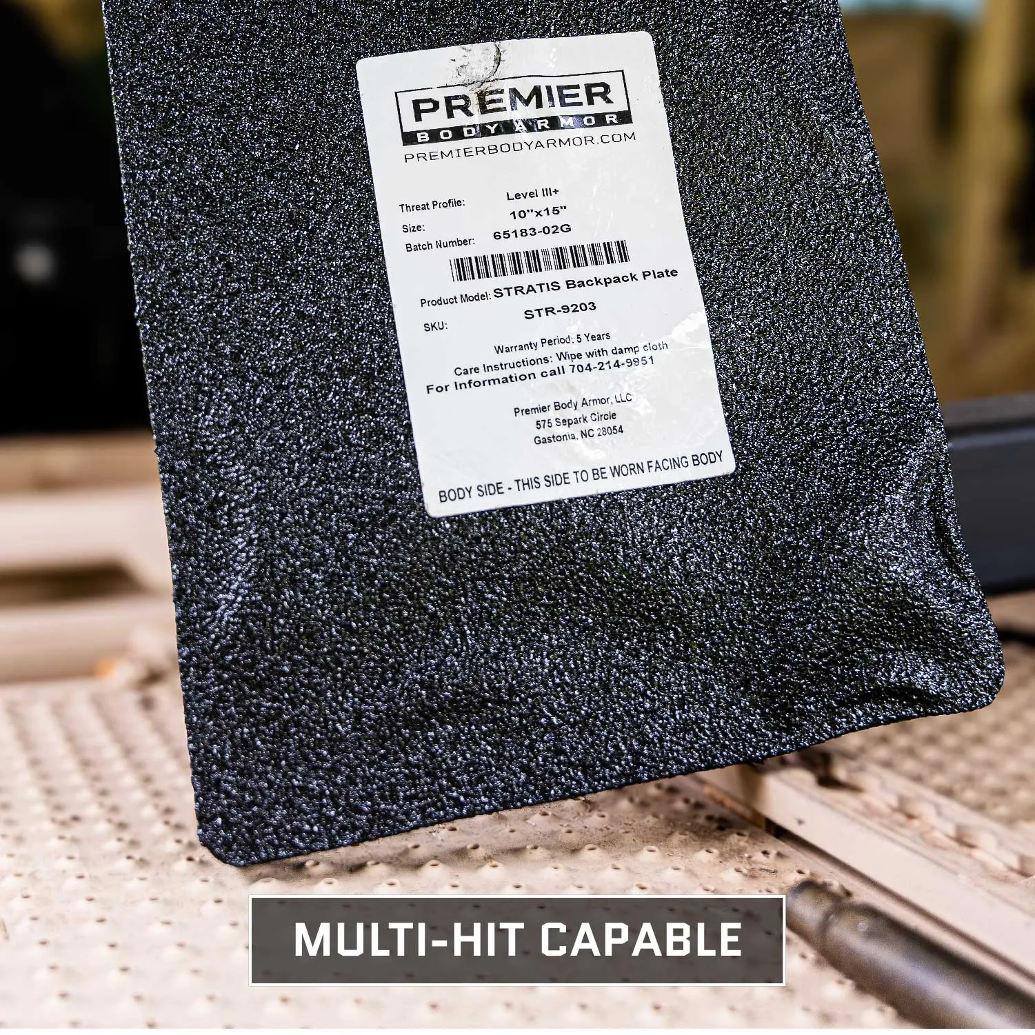 Universal Fit Level III  Rifle-Rated Backpack Insert