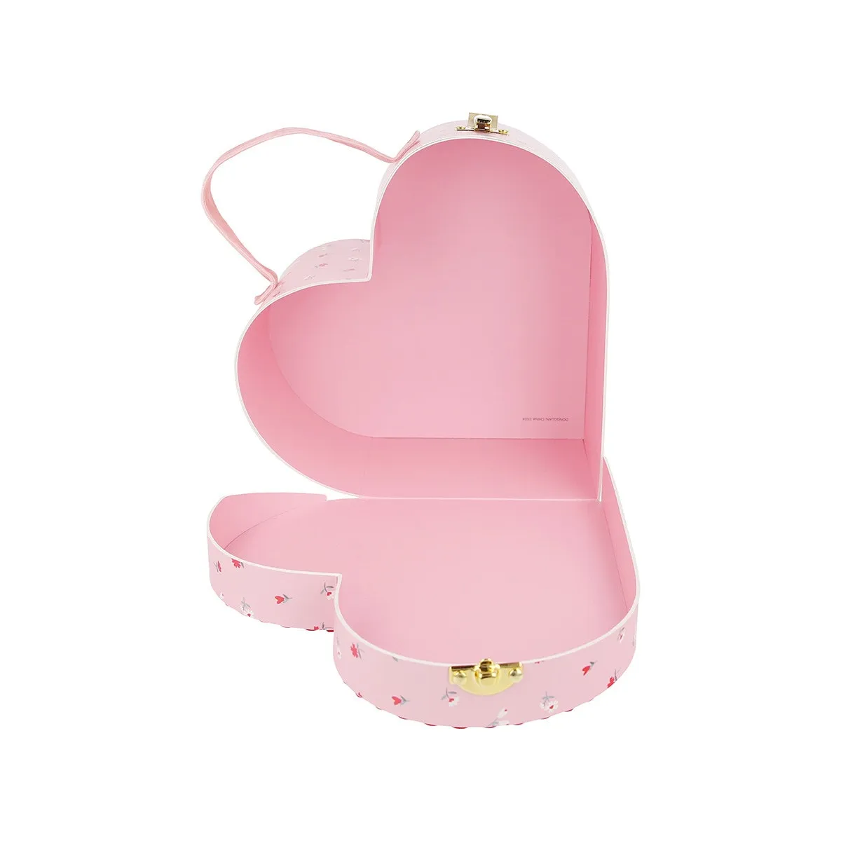 Vintage Rose Heart Suitcases, Set of 2