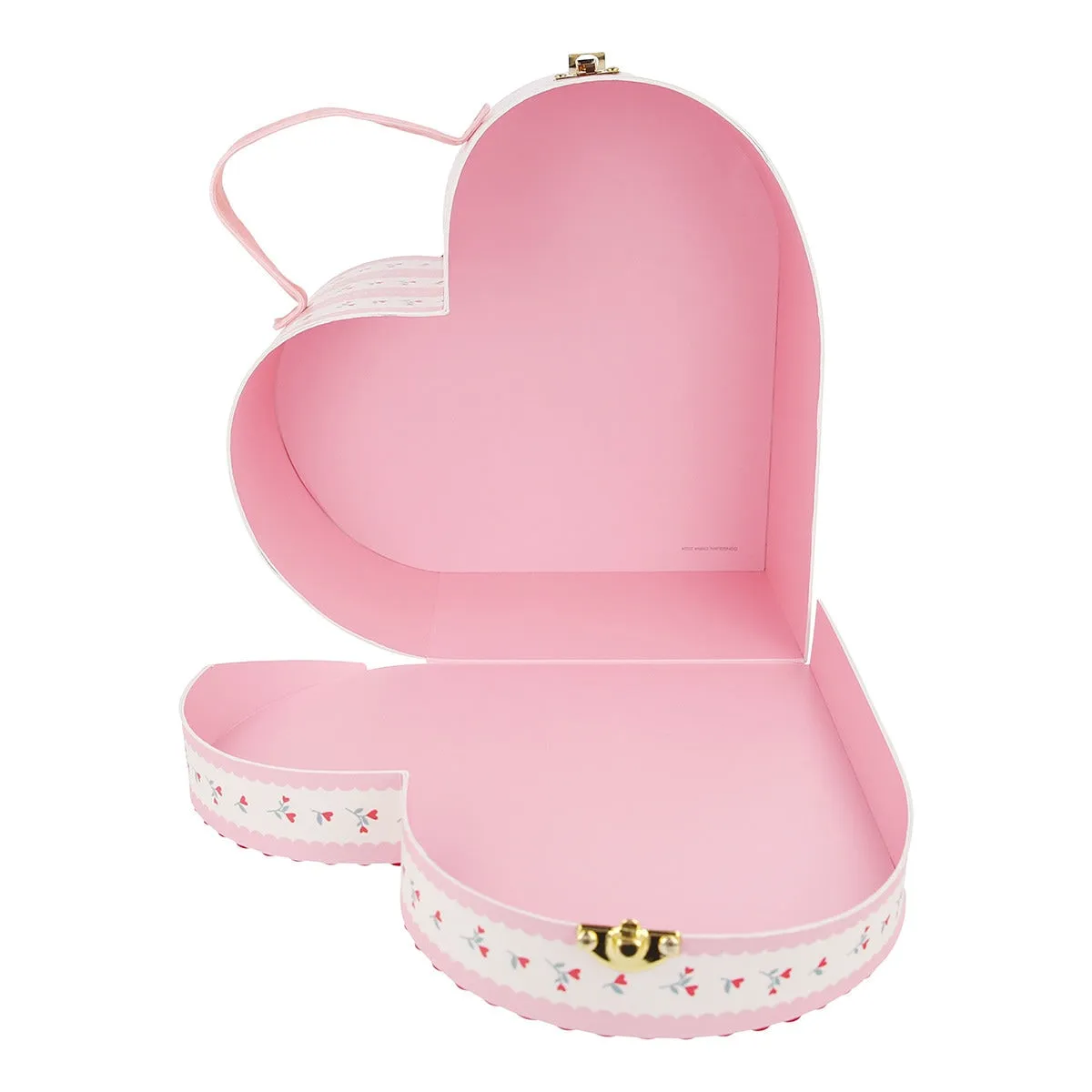 Vintage Rose Heart Suitcases, Set of 2