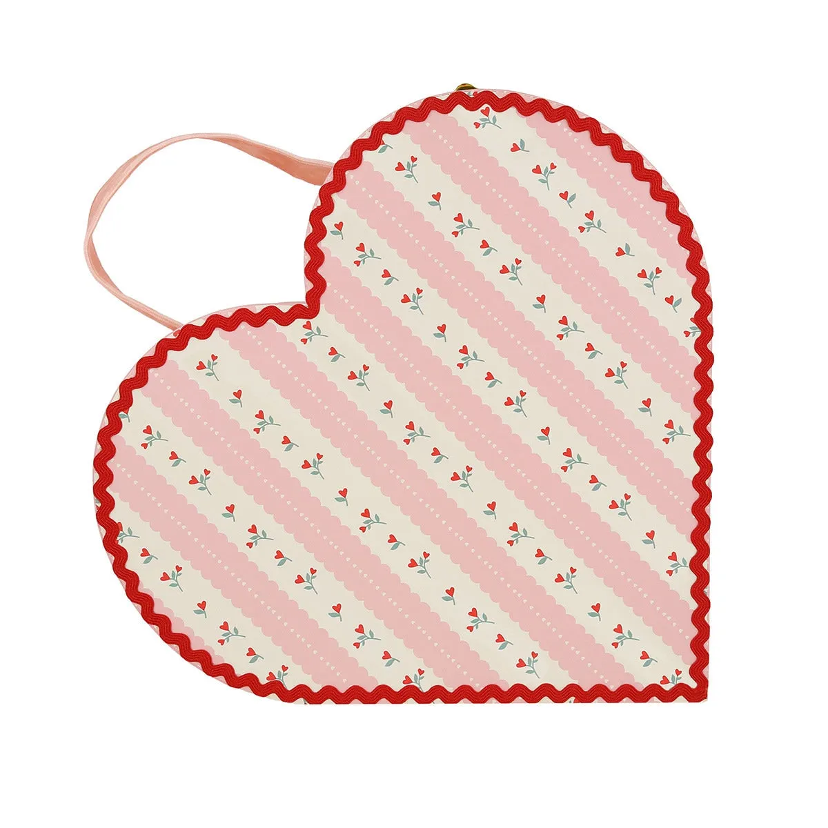Vintage Rose Heart Suitcases, Set of 2