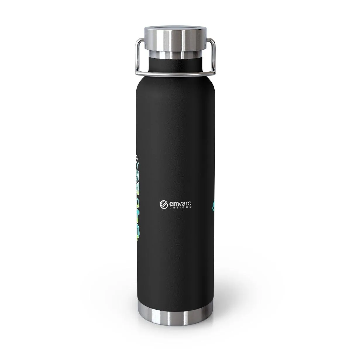 Water Bottle: Go Slowly, Do Not Stop - Running - Skoshie the Cat (22 oz)
