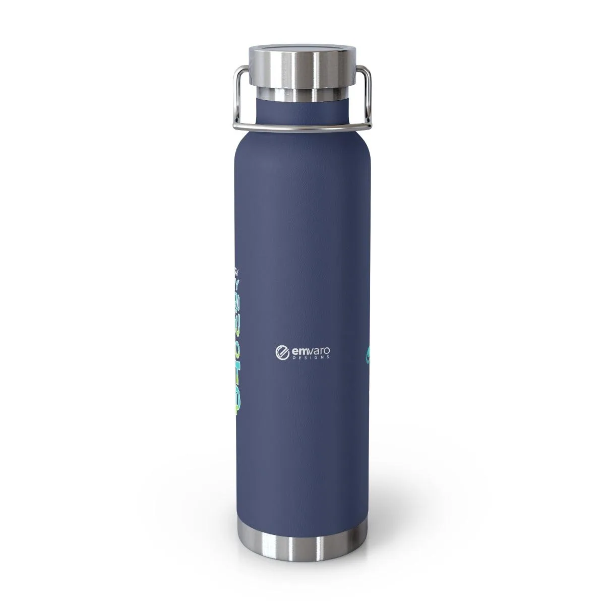 Water Bottle: Go Slowly, Do Not Stop - Running - Skoshie the Cat (22 oz)