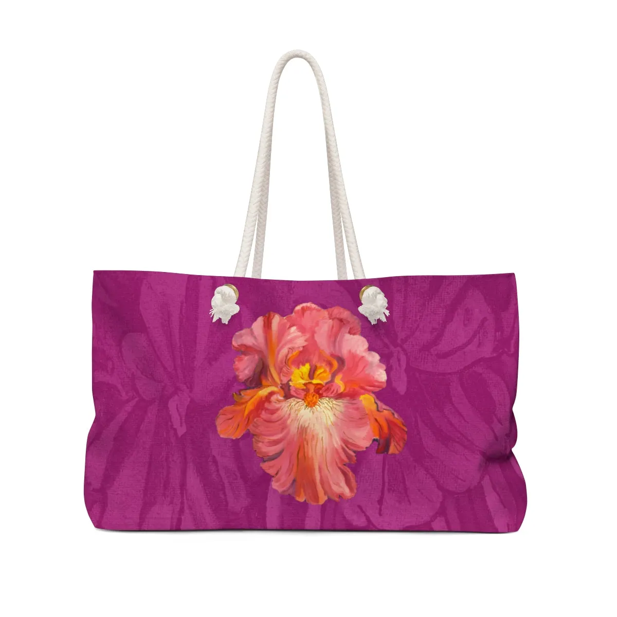 Weekender Tote "Iris on Pink"
