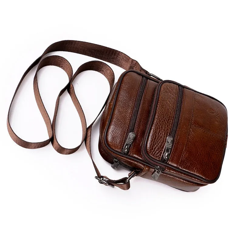 West Louis Genuine Leather Crossbody Men Messenger Bag